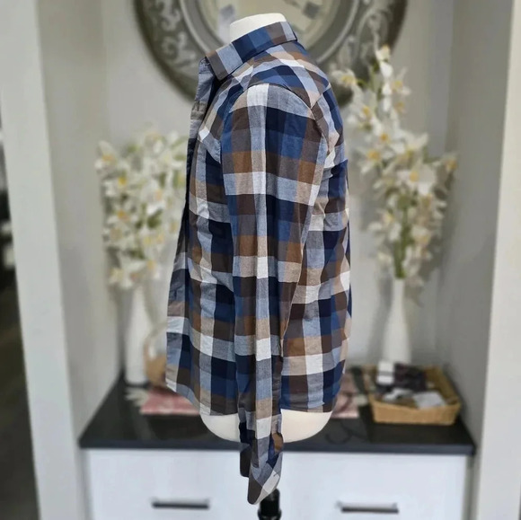 Casual Cool Blue Plaid Par Simons Shirt Size Small - Picture 5 of 11